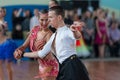 Vasilenko Nikita and Bulichnikova Elizaveta Perform Youth Latin-American Program Royalty Free Stock Photo